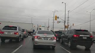 Driving on Airport Road and Bovaird Street after Rain Mississauga Brampton Ontario Canada 4K