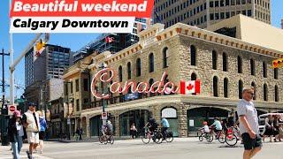 Beautiful weekend life in Calgary Downtown, Alberta, Canada | The city of Calgary | Canada Life