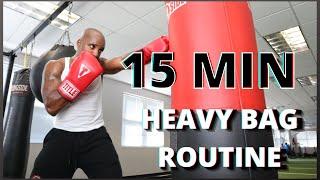 15 Minute PUNCHING BAG Workout for Weight Loss | Boxing for Beginners | Heavy Bag Cardio