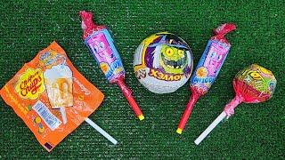 Super Satisfyin Candies. XXL and Whistles Lollipop. Chocolate Egg with Surprise. Sweet Asmr opening