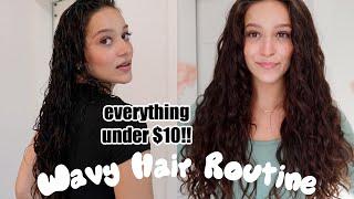 Wavy Curly BUDGET haircare routine!