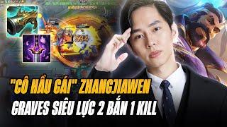 MÕM VƯƠNG ZHANGJIAWEN VÀ MÀN COSPLAY HẦU GÁI CỰC MÙ MẮT GÁNH TEAM VỚI GRAVES 6 MÓN 2 BẮN 1 MẠNG