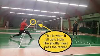 BADMINTON TRICKSHOT #18 - NET SURPRISE