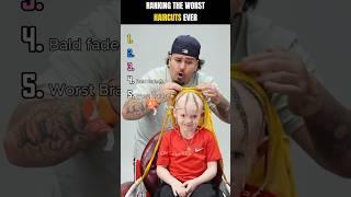 Ranking The Worst Haircuts Ever #funnyshorts #haircuts #prank