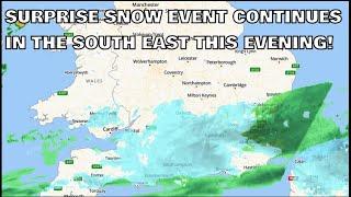 Surprise Snow Event Continues in the South East This Evening! 8th January 2025