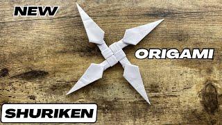 NINJA STAR SHURIKEN ORIGAMI NEW MODEL PAPER CRAFT | DIY WEAPON STAR ORIGAMI FOLDING NINJA SHURIKEN