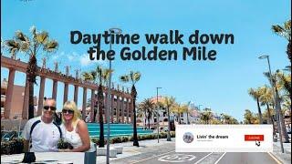 Daytime walk along the golden mile, Tenerife