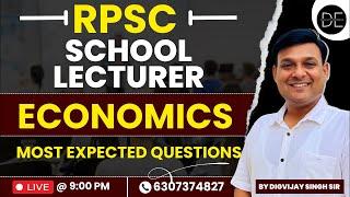 RPSC SCHOOL LECTURER ECONOMICS || MOST EXPECTED MCQ || IMPORTANT MOCK ECONOMICS ||