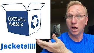 Goodwill Bluebox Unboxing Jackets!  Cool Jacket Haul