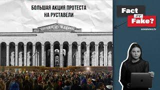 [ФАКТ или ФЕЙК] Большая акция протеста на Руставели