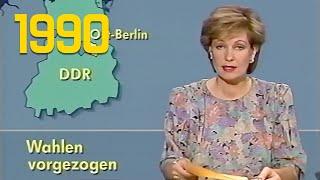 ARD Tagesschau 00:23 Uhr mit Dagmar Berghoff, Trailer & Intro von "Liebling Kreuzberg" (29.01.1990)