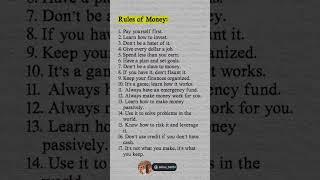 #rules#money#motivation#inspiration#success#mindset#youtube#shorts#viralvideo#life#facts#share#world