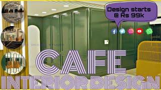 CAFE INTERIOR DESIGN IN HYDERABAD | ARCHITECT DESIGN STARTS @ 99k | HIRE NOW. #interiordesign