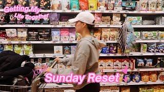 SUNDAY RESET ROUTINE | becoming a gym girly, grocery shopping, speed clean with me, & self-care  