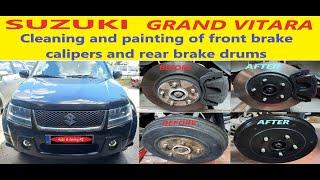 How to Clean and Paint Brake Calipers and Rear Brake Drums Suzuki Grand Vitara