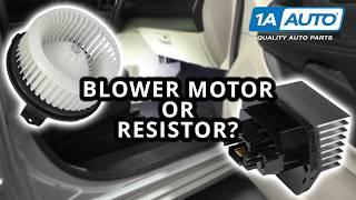 Heat Stopped Working In My Car! Blower Motor or Resistor?