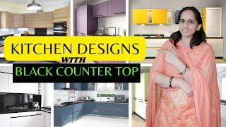 KITCHEN COLOR IDEAS WITH BLACK COUNTERTOP | KITCHEN COLOR COMBINATION | KITCHEN DESIGN