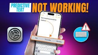 How to fix iPhone Predictive Text Not Working | Autocorrect Not Working on iPhone