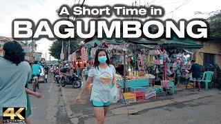 Real Local Scenes from CALOOCAN Philippines - Short Walk in Bagumbong [4K]