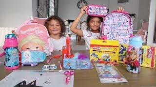 Elif Öykü ve Masal OKUL Alışverişinde! Kids Back To School Shopping 2018 , Funny Kids Videos