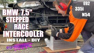 Big 7.5 Stepped Race Intercooler install on my BMW E92 335i