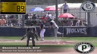 Brandon Downer Prospect Video, RHP, Santiago High School Class of 2021, CF Cam CBU commit