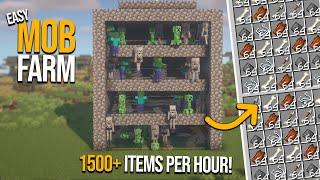 SIMPLE & EFFICIENT Mob Farm | 1500+ Drops per Hour!