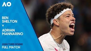 Ben Shelton v Adrian Mannarino Full Match | Australian Open 2024 Third Round