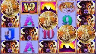 4 COIN (MAX BET) TRIPLE SUNSETS on BUFFALO GOLD