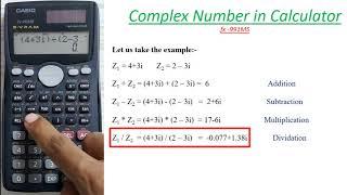 Complex Number Calculation in Calculator I Casio fx991MS I The Calculator King