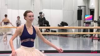 Olga Smirnova  rehearsing Sleeping Beauty  with teacher Larissa Lezhnina.