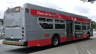 SF Muni New Flyer XDE40s #8768, #8944 on Route 28 19th Avenue at 19th Ave & Holloway