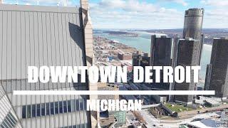 Downtown Detroit, Michigan Architecture | 4K Drone