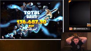 SONOFZEUS BIGGEST SLOTS WIN EVER - DIVINE BATTLE 136.000€