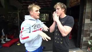 Logan Paul training for fight