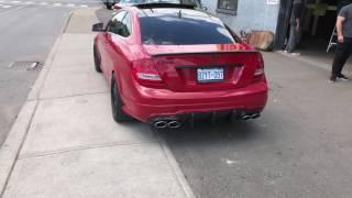 Mercedes C350 muffler & rear resonator delete with Xpipe