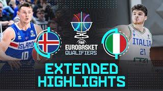 Iceland  vs Italy  | Extended Highlights | FIBA EuroBasket 2025 Qualifiers