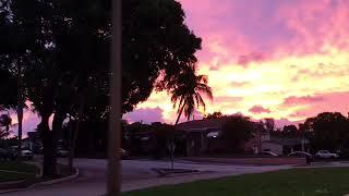 TVG Travels In West Palm Beach During An Incredible Sunrise, Florida During Pandemic Covid-19.