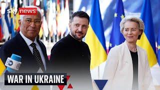 EU leaders deliver news conference on Ukraine and defence