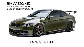 BMW E92 M3 Heritage Collection Install Guide | ADRO