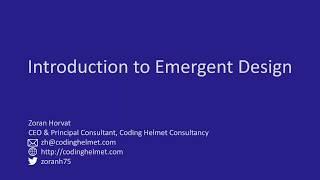 Introduction to Emergent Object-Oriented Design