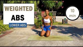 10 min Weighted Upper & Lower ABS WORKOUT - Weighted Ab Exercises - Dumbbell Abs - Modern Fit Girl