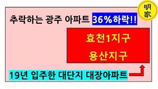 추락하는 광주 아파트 하락율 최대 [효천1지구, 용산지구]