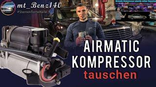 Airmatic Fehler ? Kompressor tauschen & Luftfahrwerk einstellen I W220 W211 I sup. @schrauberbude44