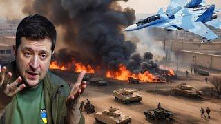 Russian air force ambushes Ukrainian Tanks stationed along the border | here's What Happened