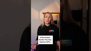 Gender Pay Gap?! So viel verdienen Frauen weniger als Männer... #shorts #gender #gehalt