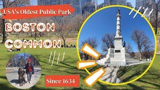 Tour of Boston Common - Oldest Public Park in USA (TravelFreak Videos)