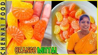 3 பொருள்களில் அனைவருக்கும் பிடித்த ஆரஞ்சு மிட்டாய் | 90s favourite Mittai | Orange candy recipe #CFF