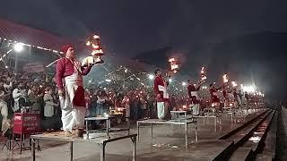 live Ganga aarti Rishikesh triveni ghat 20/12/24