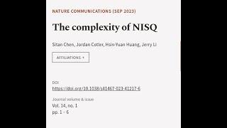 The complexity of NISQ | RTCL.TV